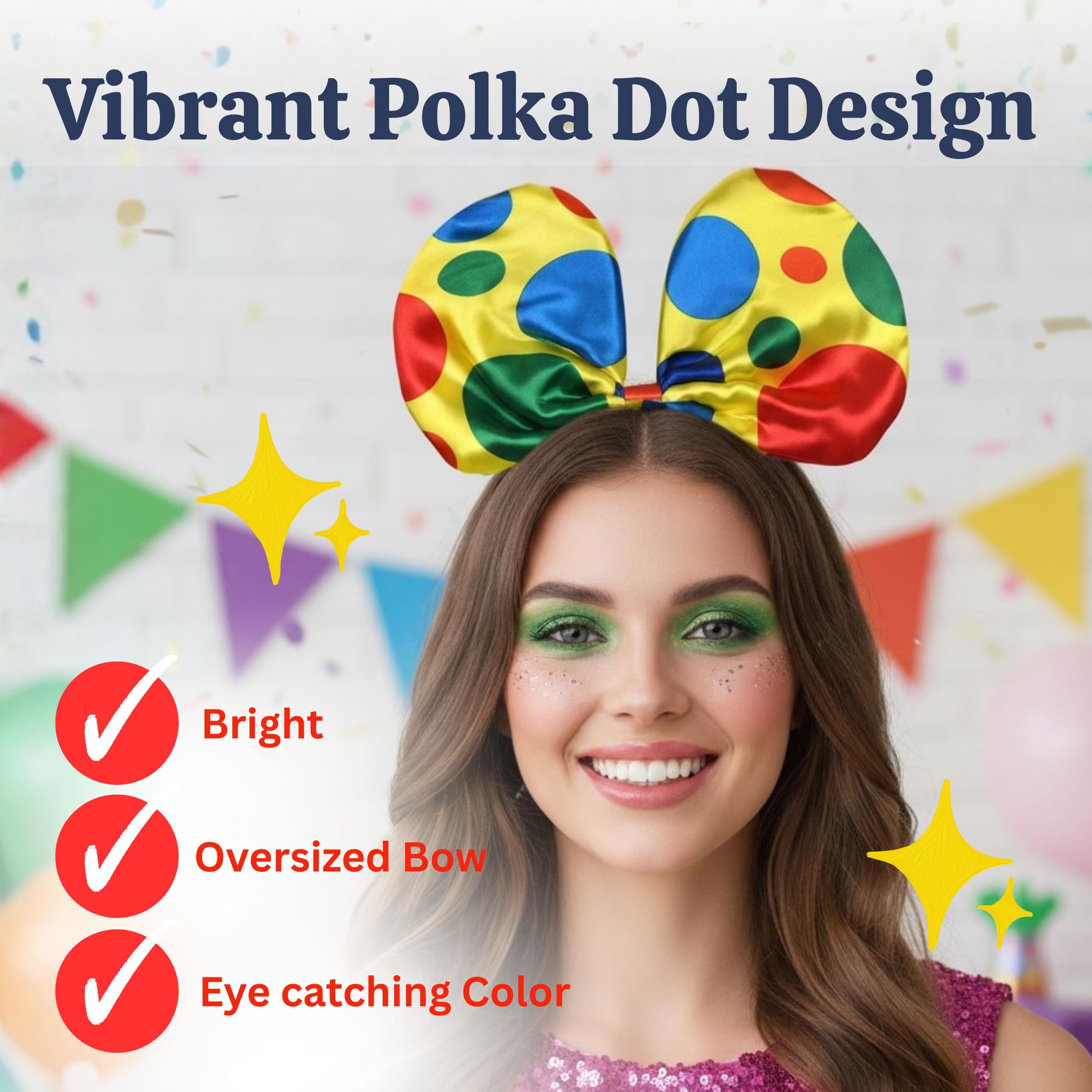 Dress Up America Dziewczęca opaska polka
