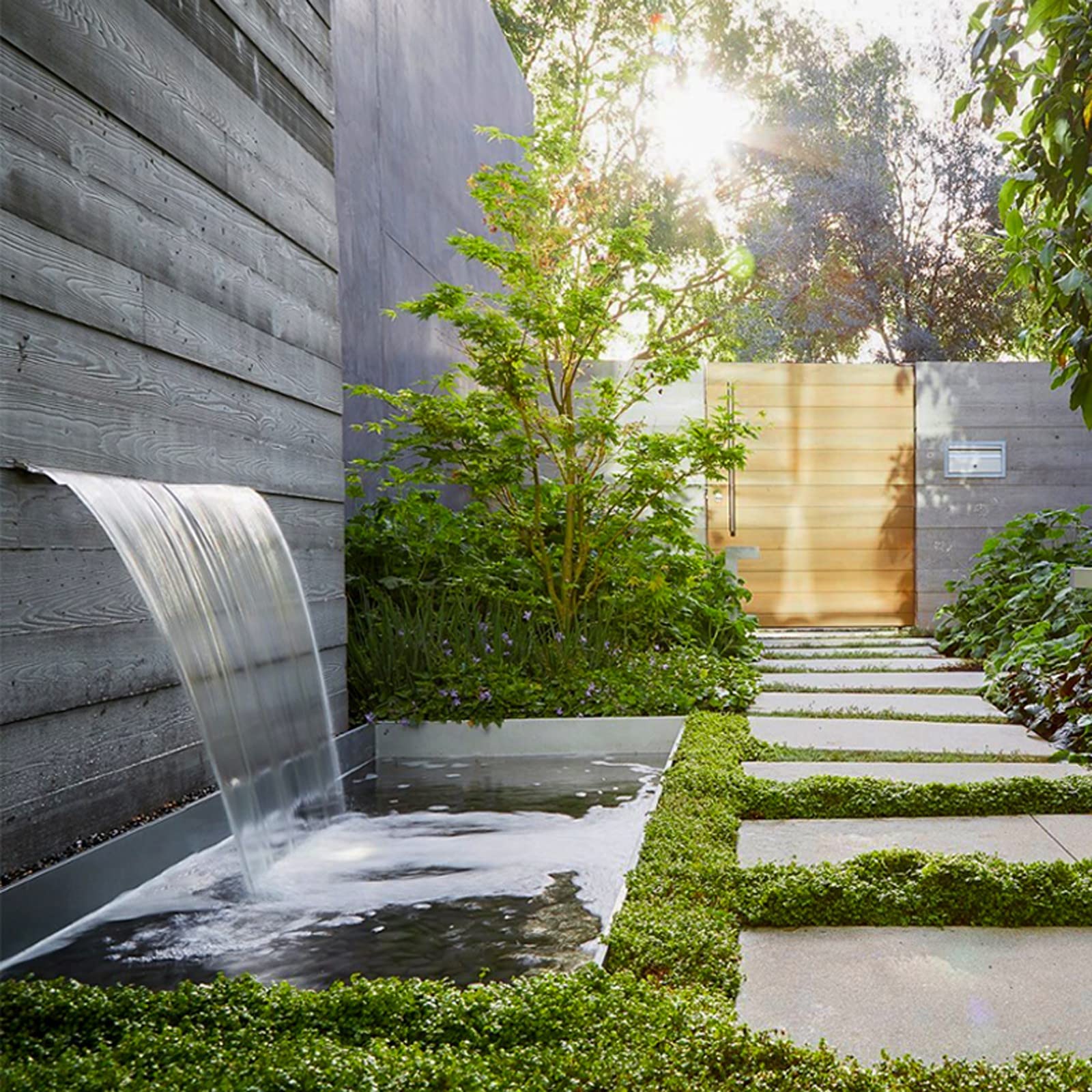 20/30/60cm Stainless Steel Spillway Waterfall Water Blade Koi Pond Weir Cascade 1