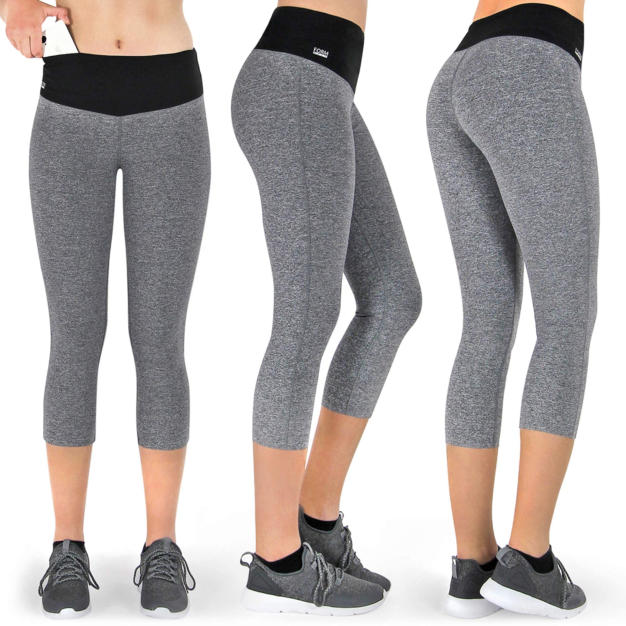 Formbelt® - Pantalón Pirata, Capri de Running con Bosillo, Leggings Deportivo para Mujeres con Riñonera integrada para Teléfonos Móviles Llaves Gimnasio Jogging Correr Escalada Yoga
