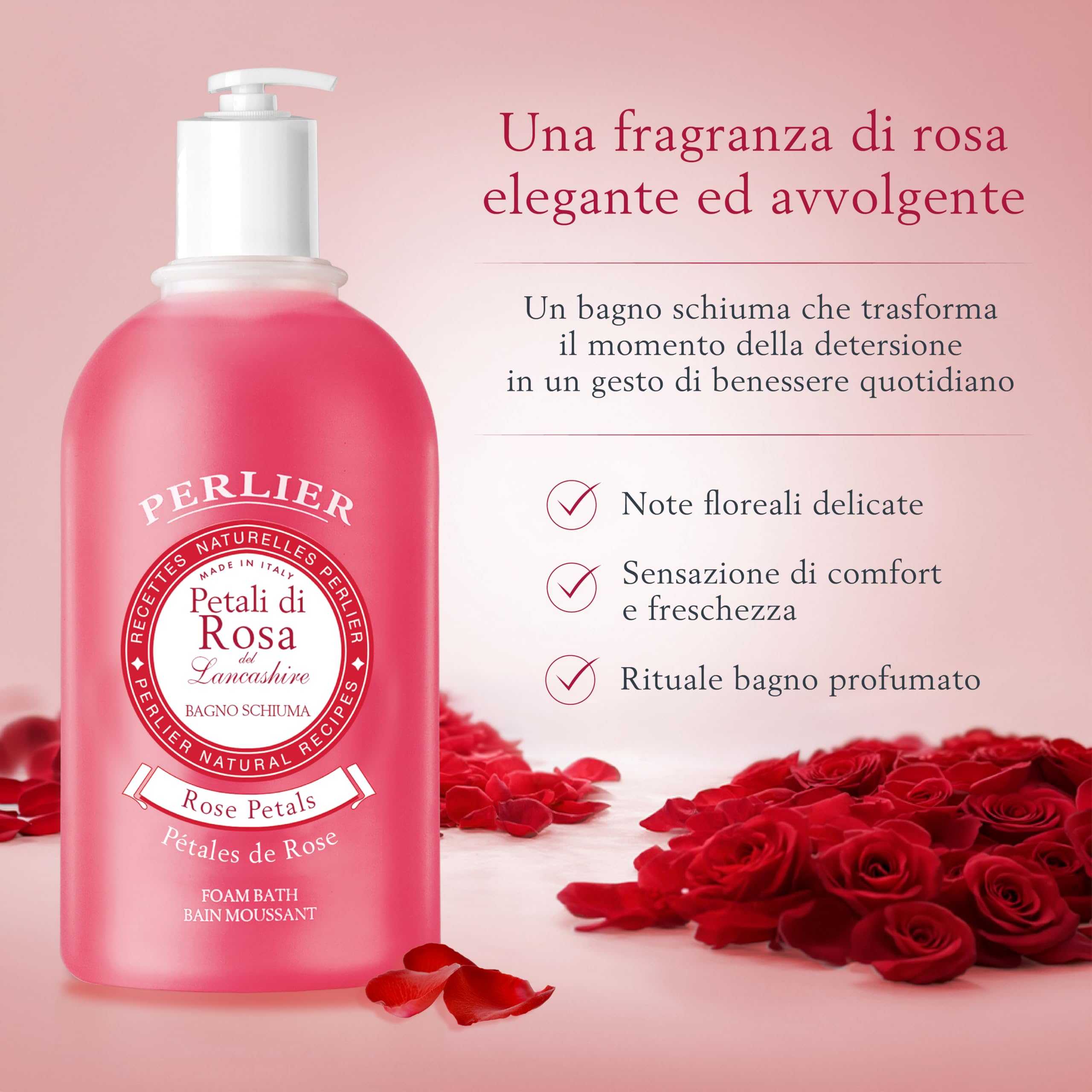 Perlier Bagno Schiuma 3 L con Dosatore – Detergente Corpo Delicato, Pelle Morbida e Vellutata, Maxi Formato