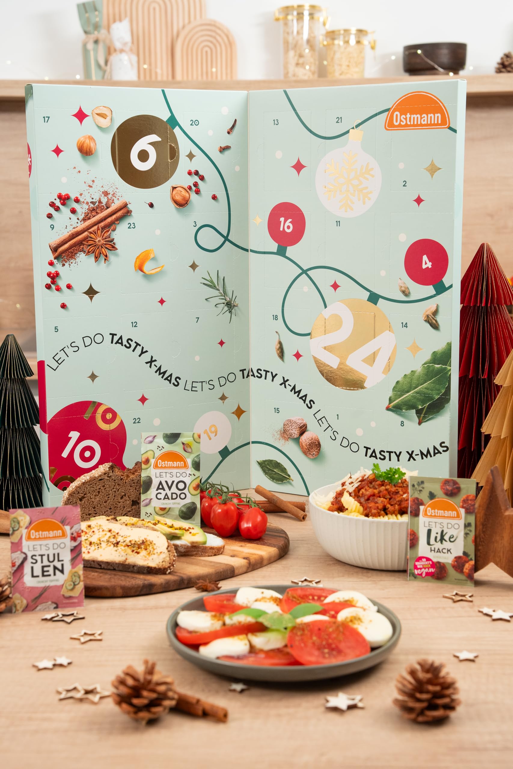 Ostmann Gewürze - Adventskalender 2025 | Gewürzkalender mit 24 abwechslungsreichen Gewürzmischungen zum Probieren | Leckere Rezepte zu jedem Gewürz | Geschenkidee für Advents- & Weihnachtszeit