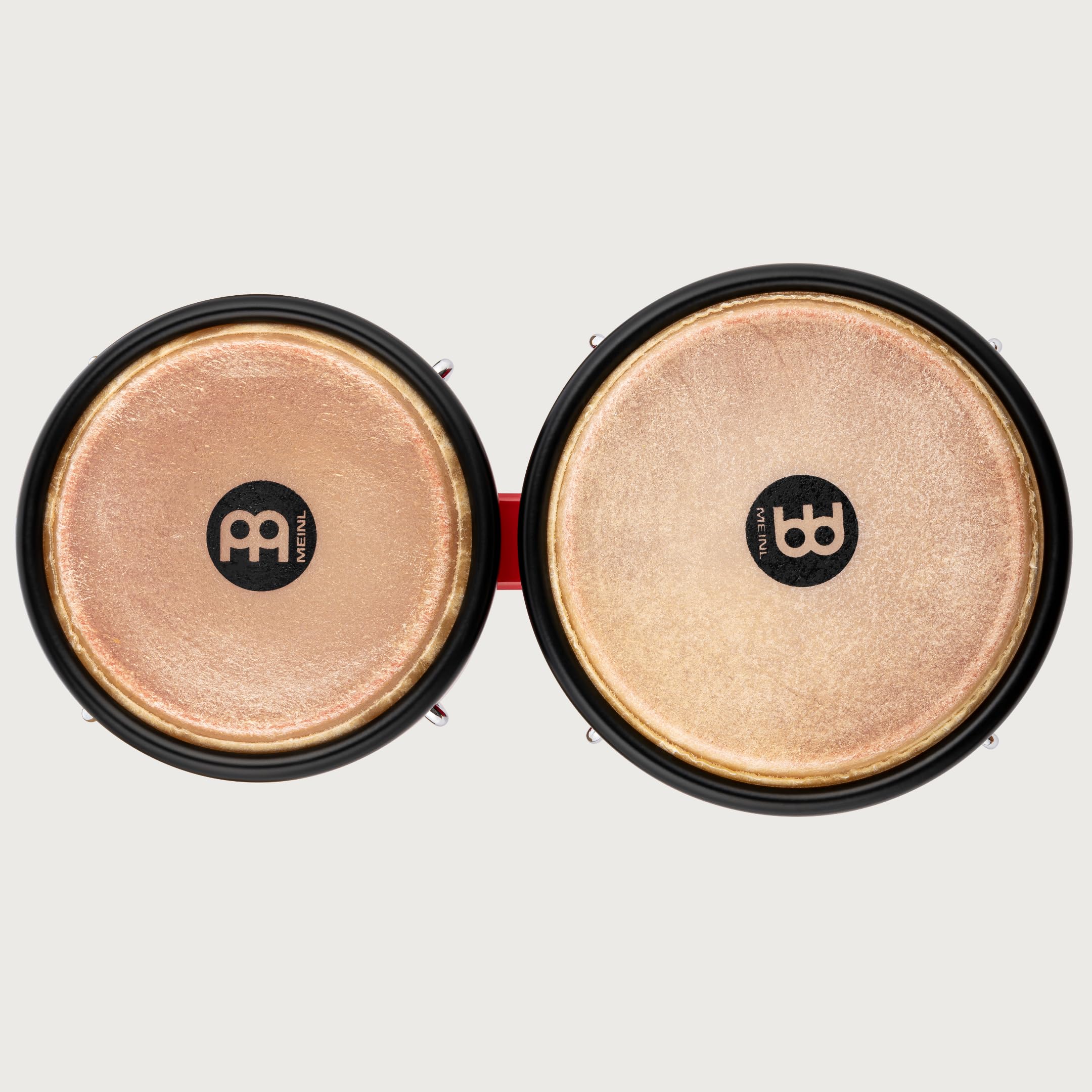 Meinl Percussion Bongos Journey Series - 2 Handtrommeln mit 6,5 und 7,5 Zoll - inkl. Stimmschlüssel - ABS Kunststoff, Rot (HB50R)