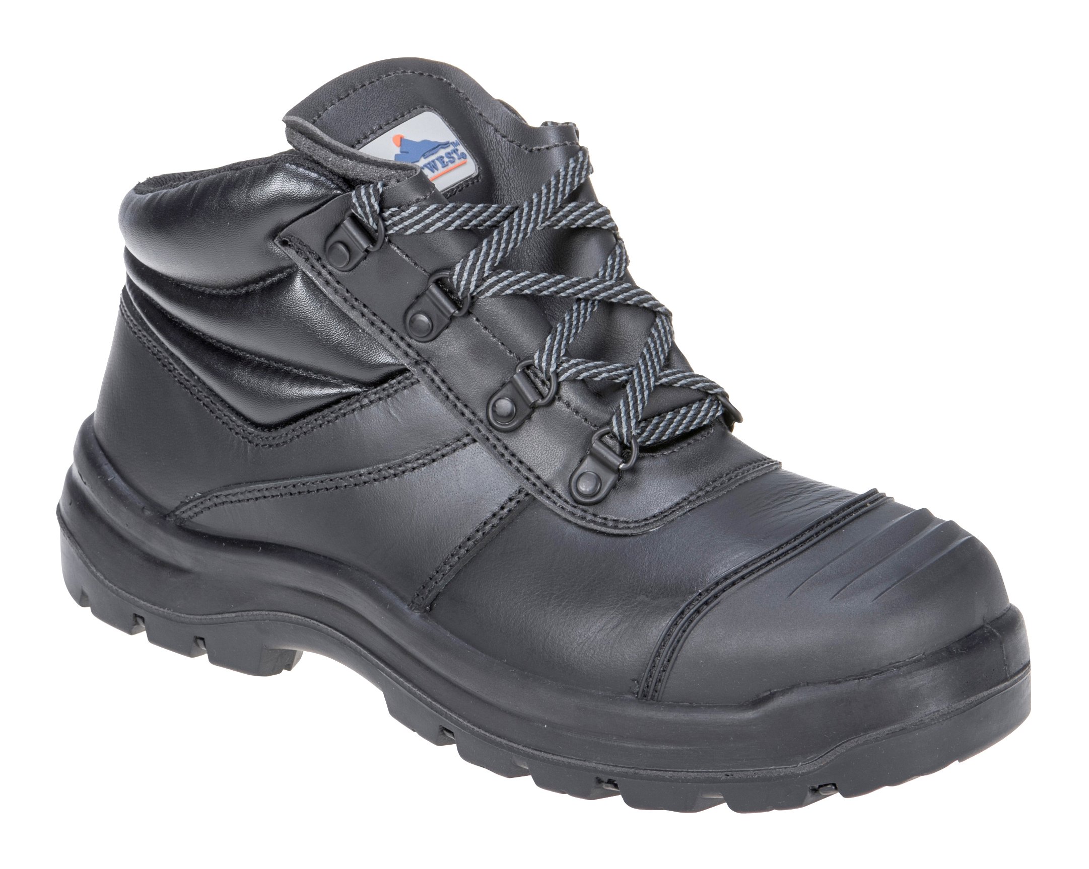 Portwest Bota De Seguridad Trent S3 Hro Ci Hi Fo, Tamaño: 42, Color: Negro, FD09BKR42