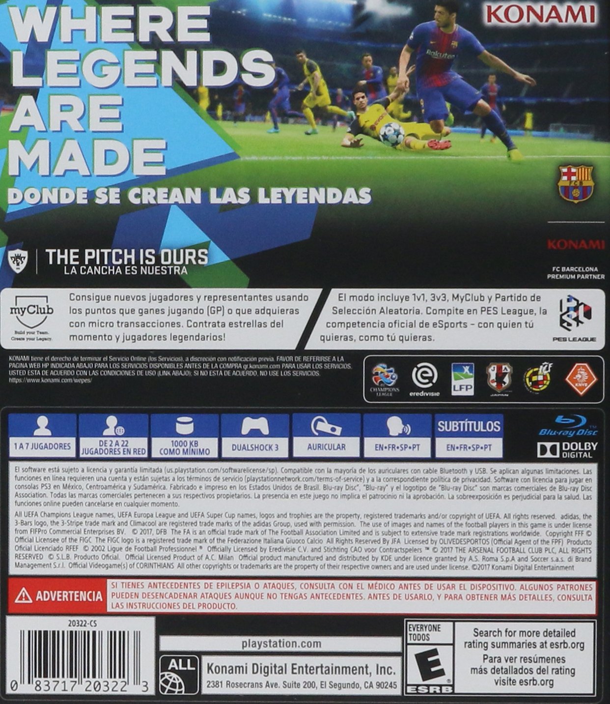 PRO EVOLUTION SOCCER 2018 - PS3 | Amazon.com.br