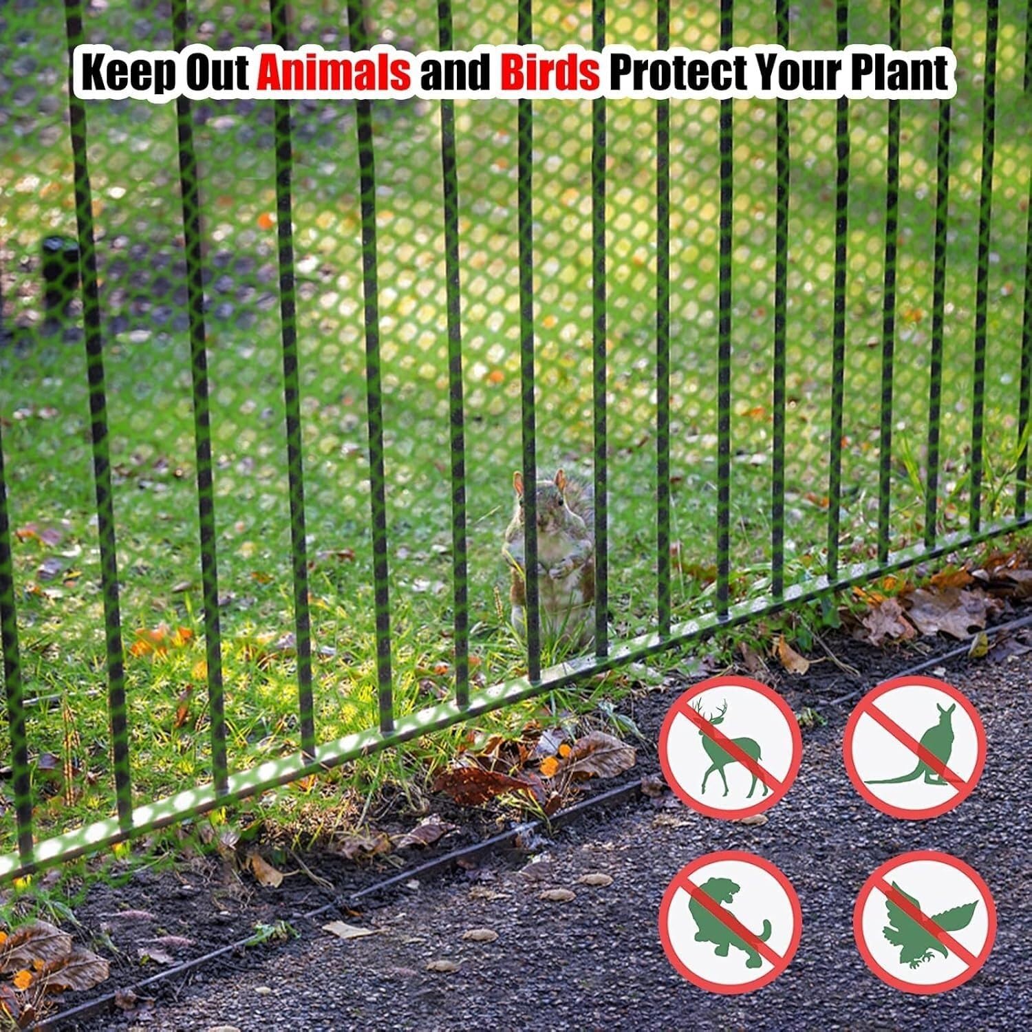 TIST Green Poultry Fence Plastic Mesh Hexagonal Wire Mesh Fence for Gardening Flowers Large Building/Animal Barrier Mesh(0.8x5m/2.6x16.4ft)