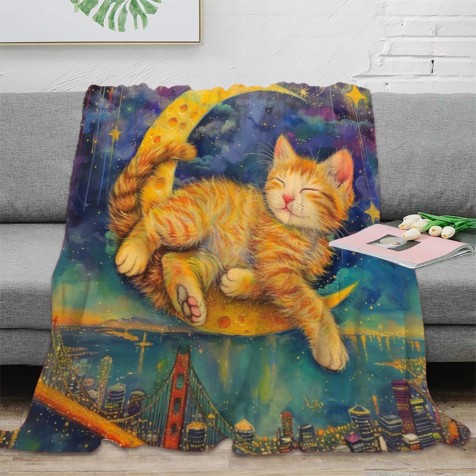 Coperta morbida in pile di flanella, ideale come regalo di compleanno per amici, familiari, regalo di Natale per amici e partner, coperta natalizia per divano e letto, 200 x 230 cm