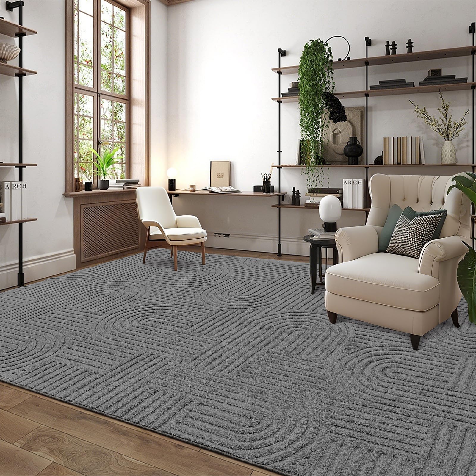 Enyhom Tappeto Salotto Grande Morbido 140 x 200 cm, Moderno Tappeto Camera da Letto Lavabile in Lavatrice, Antiscivolo Tappeti Salotto Non Perde Pelo Tappeto per Soggiorno, Camera da Letto