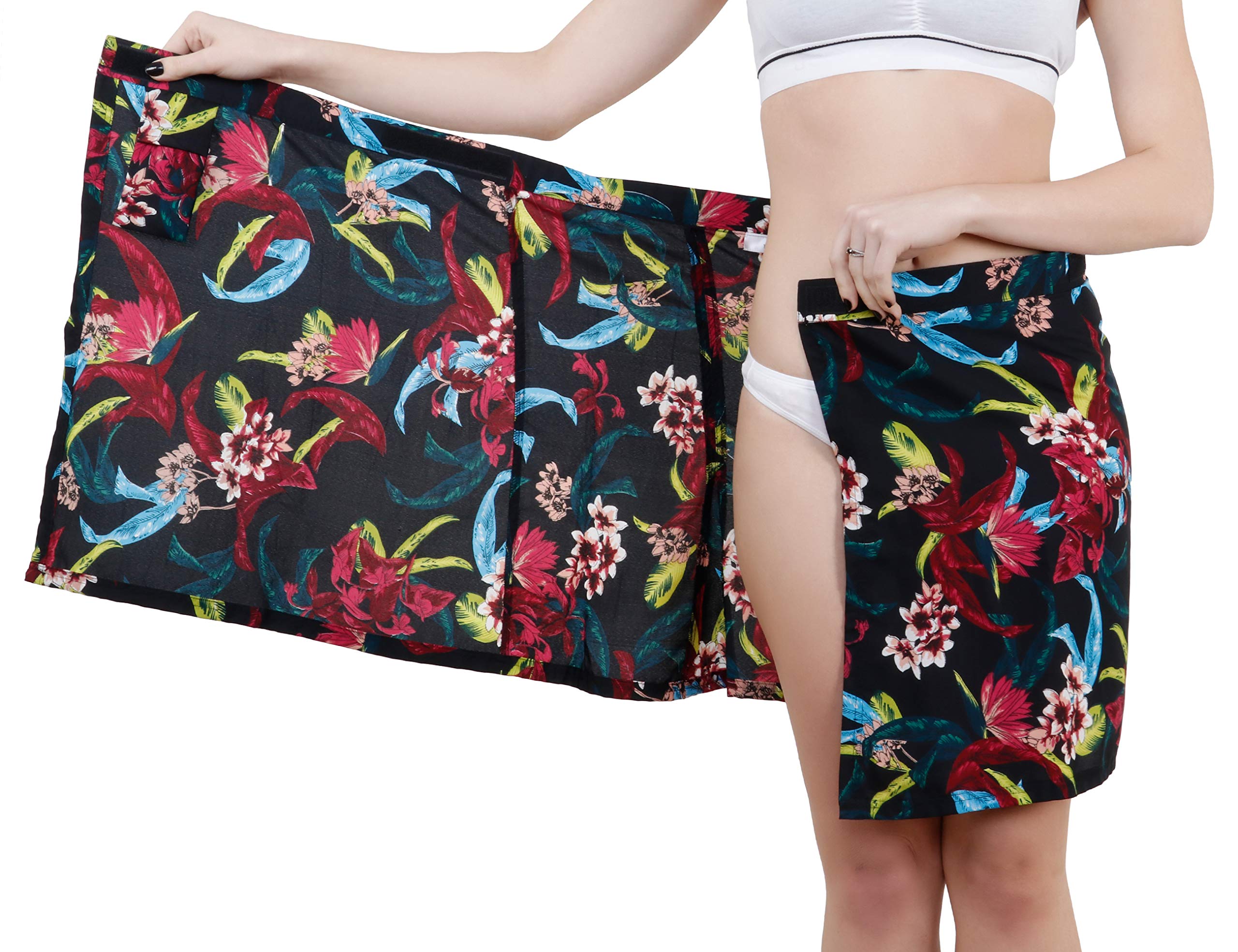 TC Sheer Chiffon Swim Beach Short Sarong Wrap Skirt Cover-up