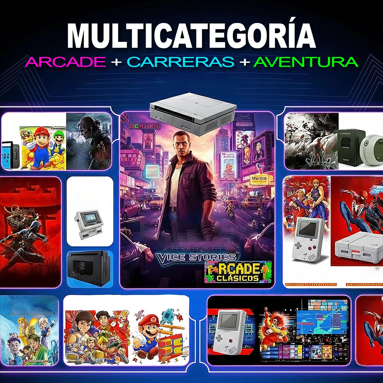 SVP Game R36S - Consola Retro Portátil con Estuche y Lector TF-USB, Original 2026, Compatible con 40.000 Juegos, Panel IPS 3.5”, Linux, x2 Ranuras TF, Bat. 3500 mAh (Blanco, 128, GB, Pack Ultra)