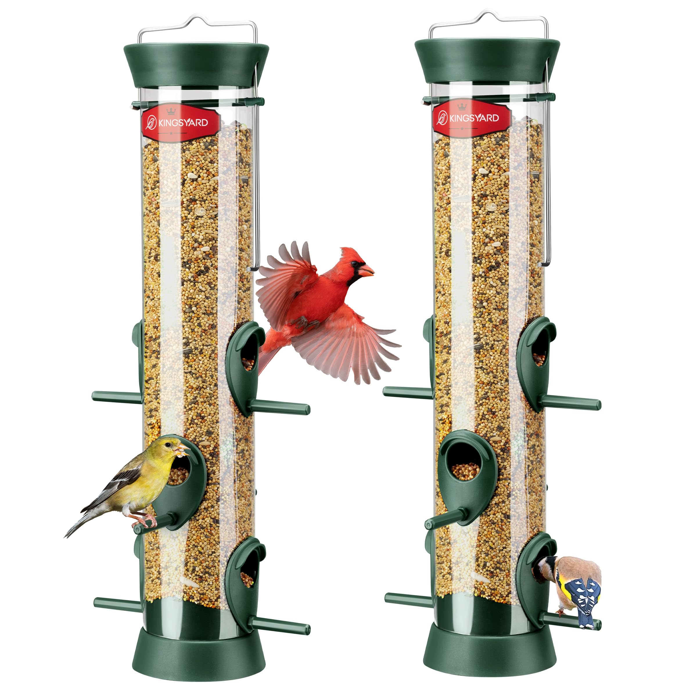 Kingsyard 2-Pack Tube Bird Feeder