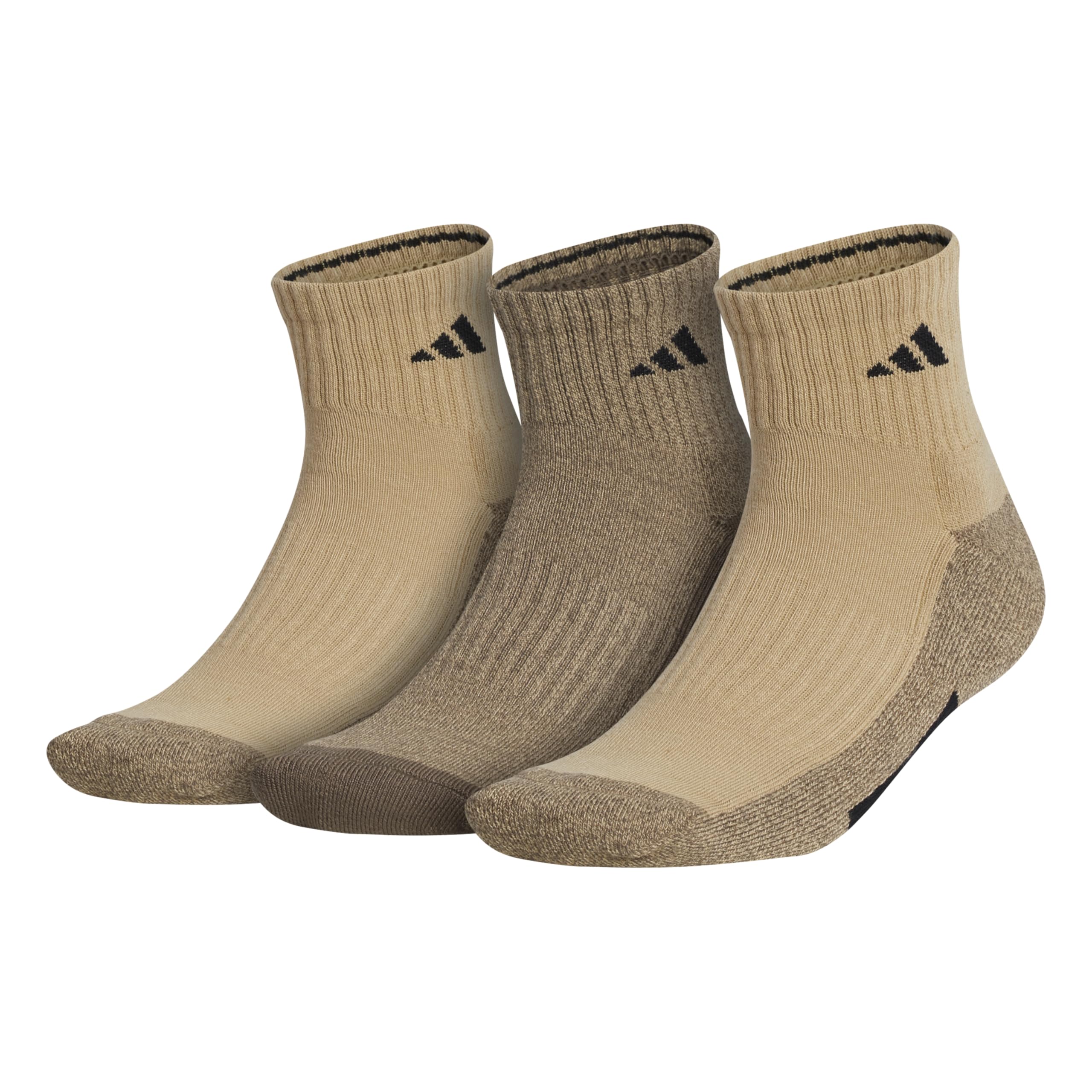 adidas Men's Socks, Athletic Cushioned Quarter 3-Pack, Compression, Moisture-Wicking, Comfortable, Durable