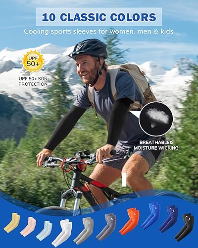 Miniatura 9 de Arm Sleeves for Men Women Kids 3 Pairs, Compression Sleeve Cover Arms, Tattoo Cover-up Sun Sleeves UV Protection-1