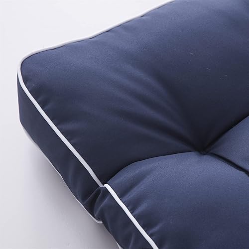 Miniatura 6 de Cojines de 3 asientos de 57 pulgadas para columpio de porche al aire libre, cojines de repuesto para columpio de patio resistentes al agua