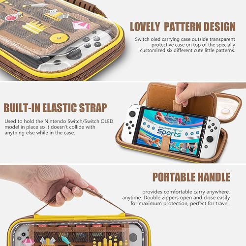 Miniatura 3 de OLYGIVE Switch OLED Case, Switch Carrying Case Compatible with Nintendo Switch or Switch OLED Console