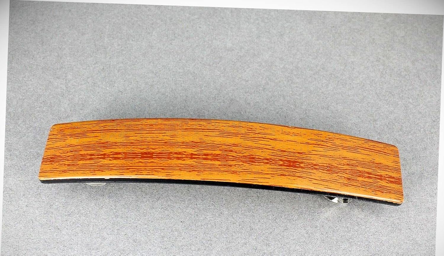 Perfect Hairstyle with Our Hair Accessories - Copper Brown Barrette Wood Grain Pattern Rectangle Hair Clip Accessory 4.25" Fashionable Hair Accessory Hair Jewelry Accessories for Lady Women
