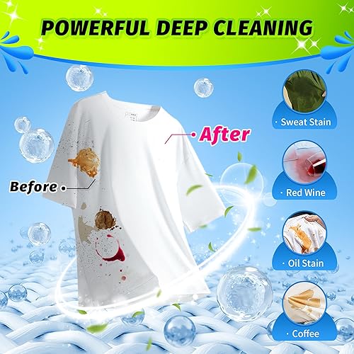 Miniatura 5 de Hojas de detergente para ropa sucia hasta 200 cargas (100 hojas), sin perfume, sin plástico, tiras de detergente para ropa para viajes, dormitorios,