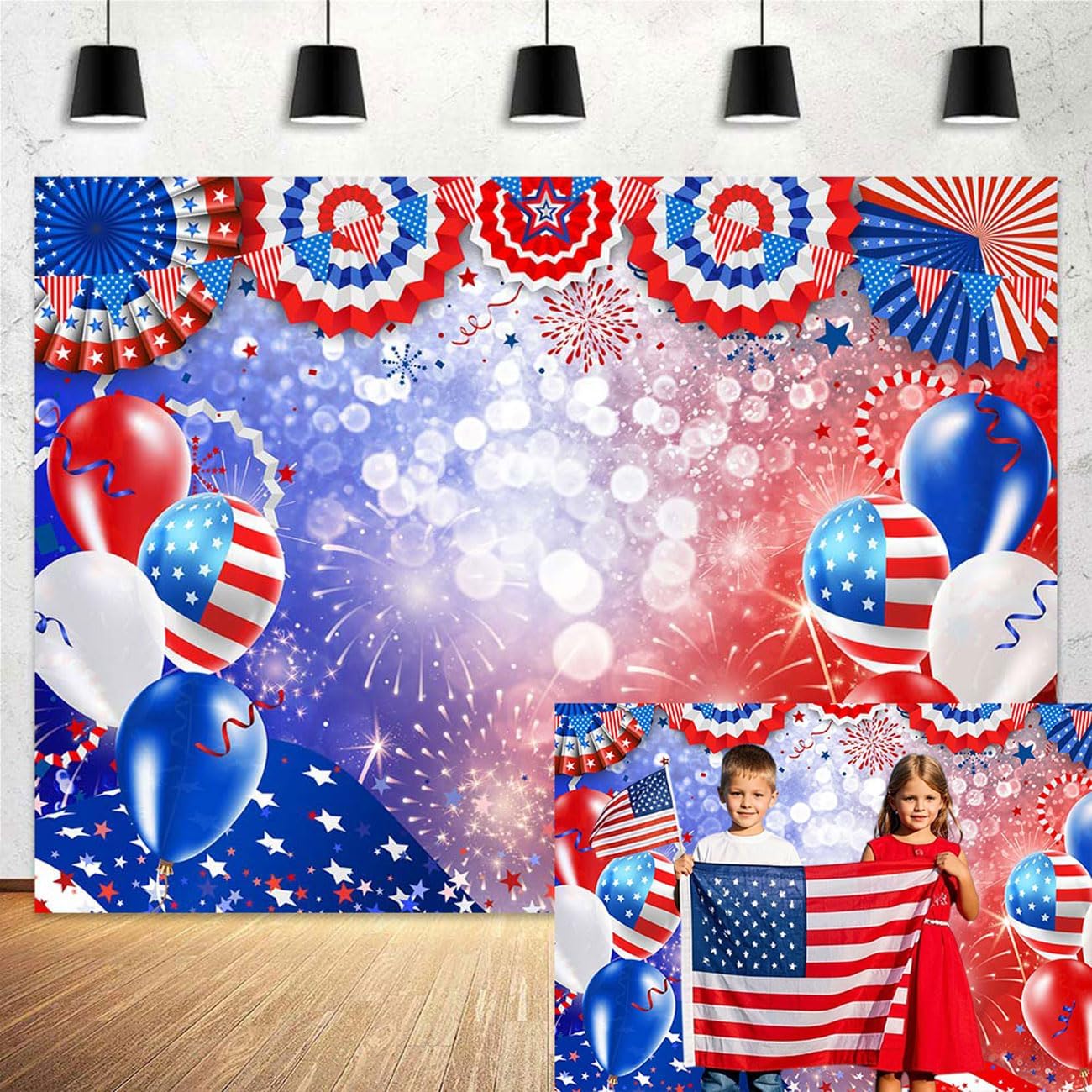 Amazon.com : 10X8FT American Flag Backdrop Independence Day 4th of July ...