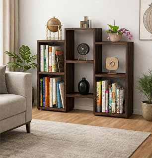 Enigmatic Woodworks Wooden Large Open Bookshelf Multipurpose for Home Rack Showcase Organizer for Living Room I Study Room... Price In India