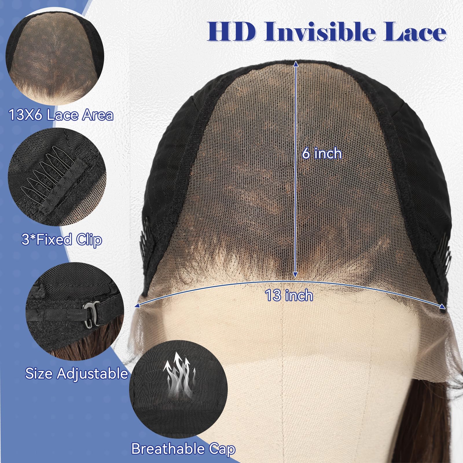 HAIRCUBE 13x6 HD Lace Front Perücke, 22 Zoll, synthetisches Ombré-Aschblond, lange Wellen, gestuft, kleberlos, für Damen, natürlicher Look, alltagstauglich