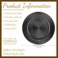 Vista 57 de Tanlade 50 Pcs 13 Inch Charger Plates Bulk Round Wedding Chargers Plastic Dinner Plates for Table Setting Wedding Party Decoration (Gold)