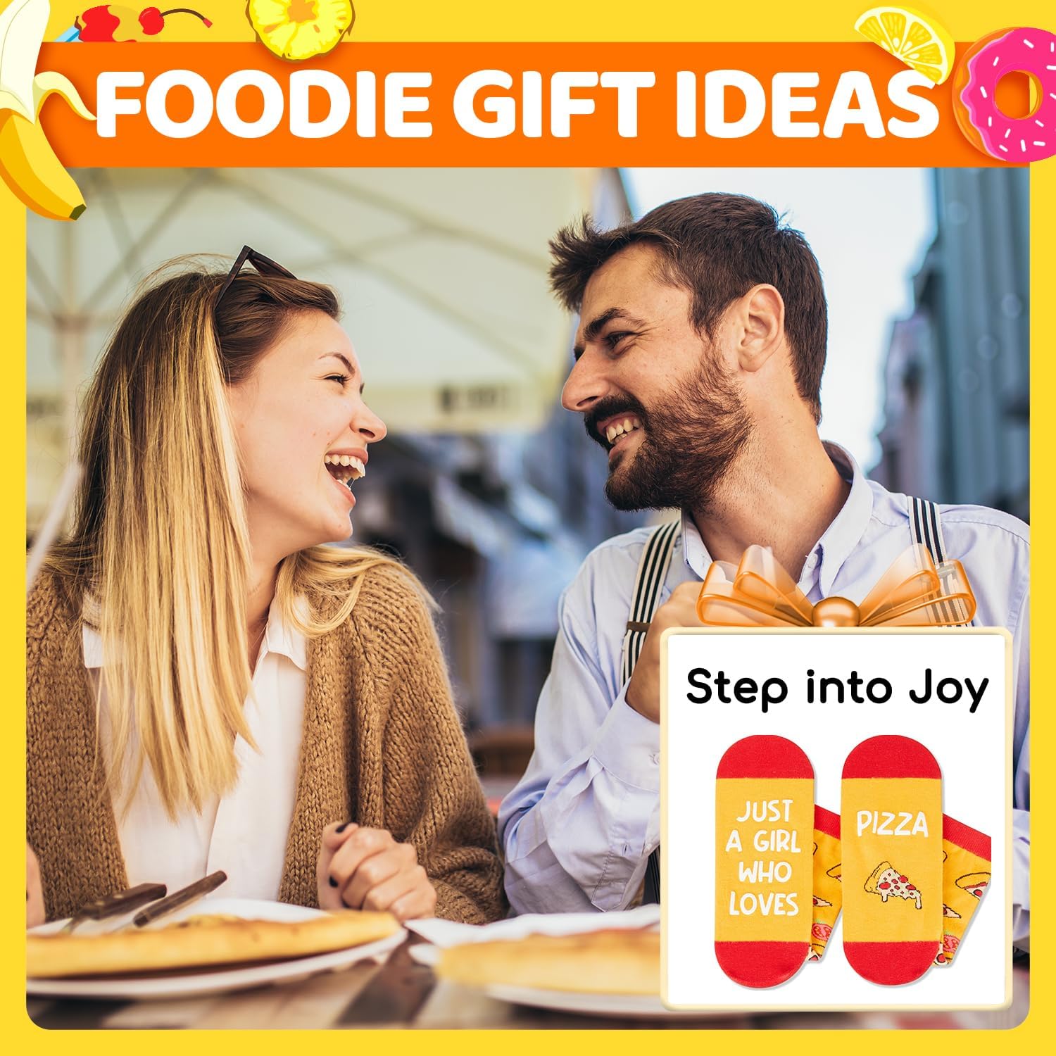 HAPPYPOP Food Socks for Women - Funny Popcorn Pizza Ramen Ice Cream Gifts for Teen Girls - Image 7