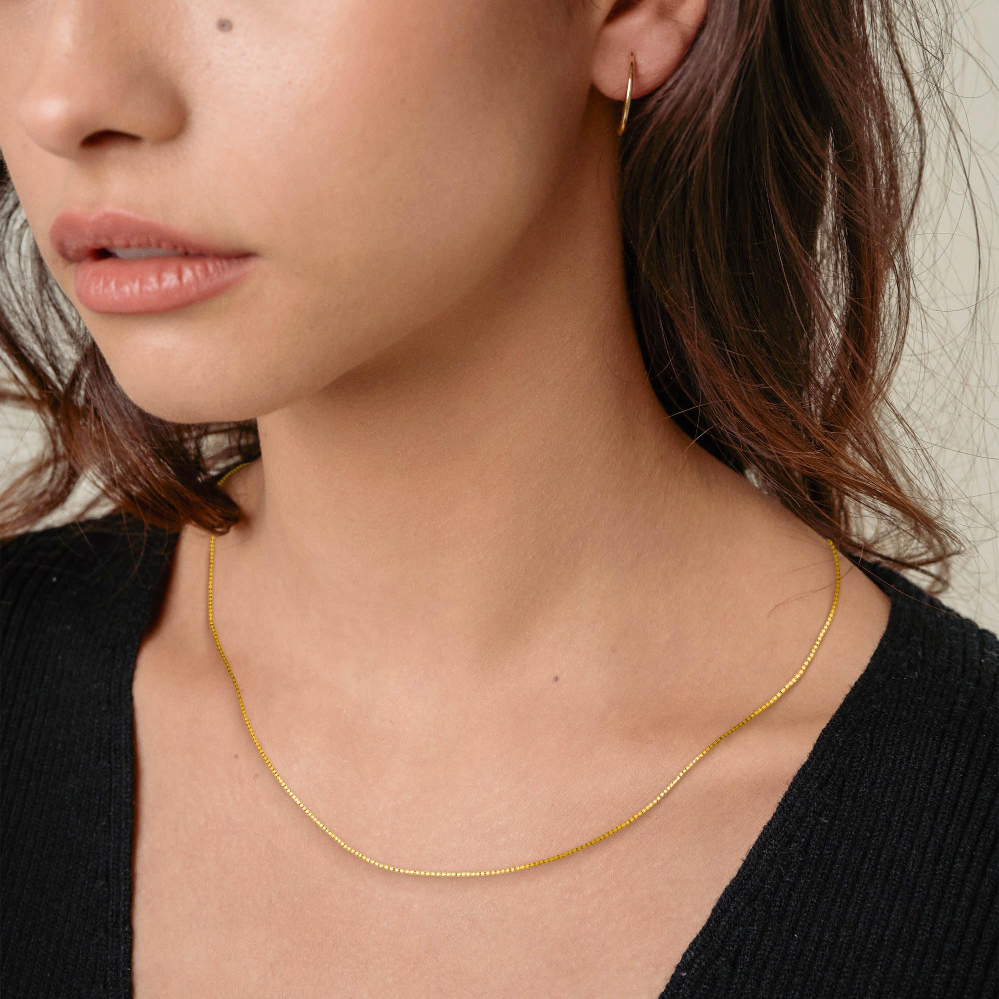 EDELIND Goldkette Damen 585 333 Echtgold - Venezianerkette 0.6mm auch 375, 750 Gelbgold - mit Geschenkbox