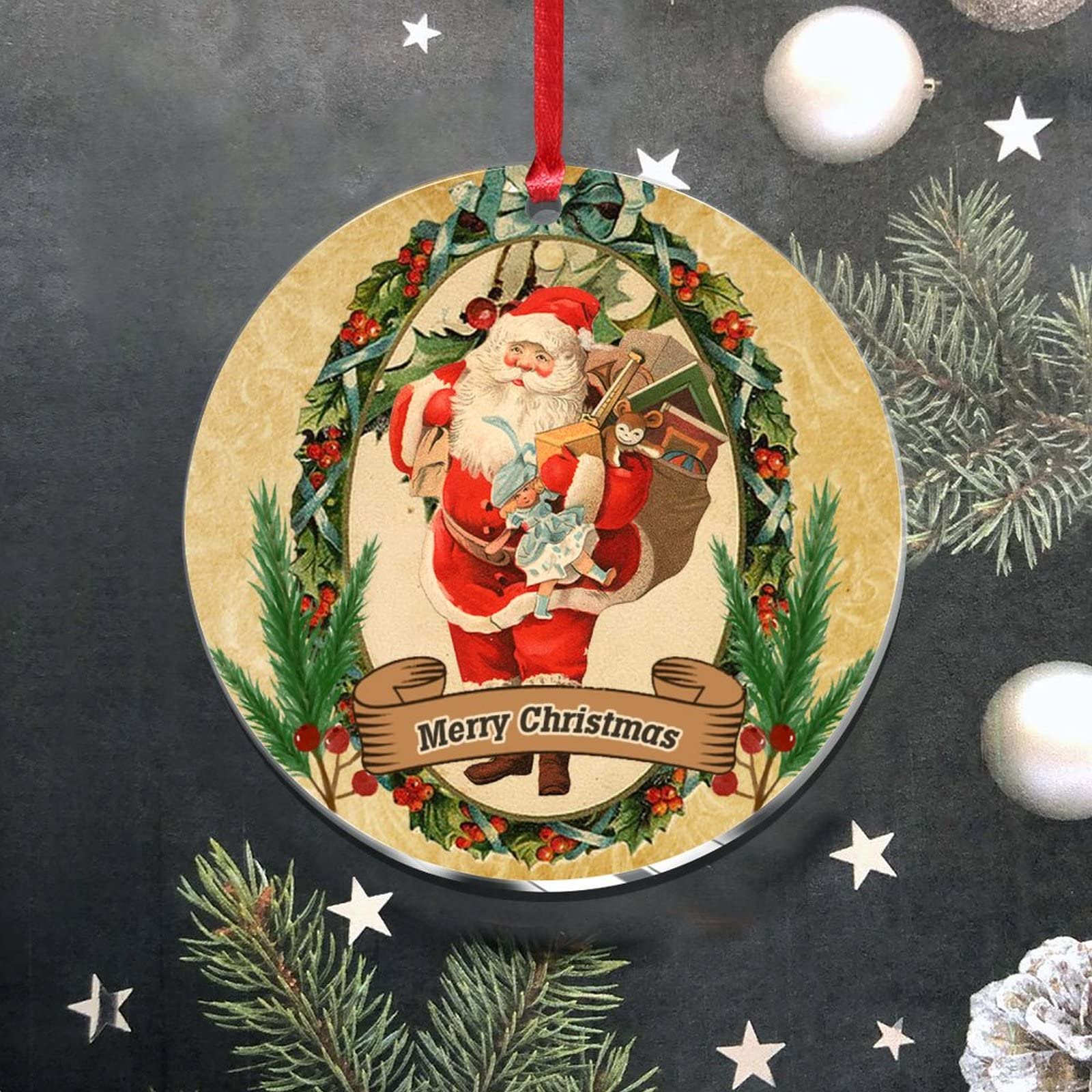 Ornements De Père Noël – Pendentif En Acrylique 2D Pour