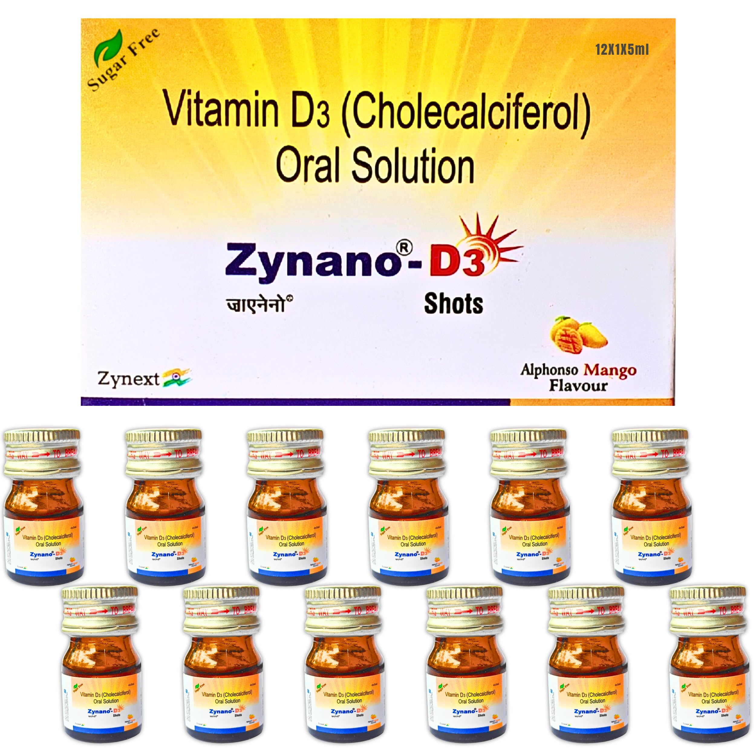 TAB ZYROCAL Zynano D3 Oral Solution | Sugar-free Natural Vitamin D3 Oral Solution | Cholecalciferol Vitamin D3 60000 iu | Vitamin D3 liquid Syrup | Alphanso Mango Flavoured | 12 Shots of 5ml Each (B0BK9J938X) Amazon Price History, Amazon Price Tracker