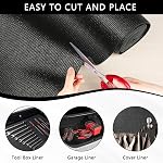 Foam Toolbox Liner Drawer Mat 1/8 Inch Thick X 16 Inch Wide X 16 Ft Long Black, No Slip for Protecting Cabinet, Garage, Cart, Tool Box