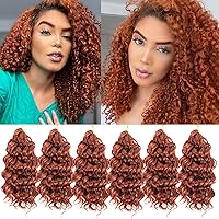 Vista 23 de Gogo Curl Cabello de Ganchillo Rizado de 8 Pulgadas Cabello Corto Rizado de Ganchillo para Mujeres Negras Rizos de Playa Onda de Agua Cabello Rizado