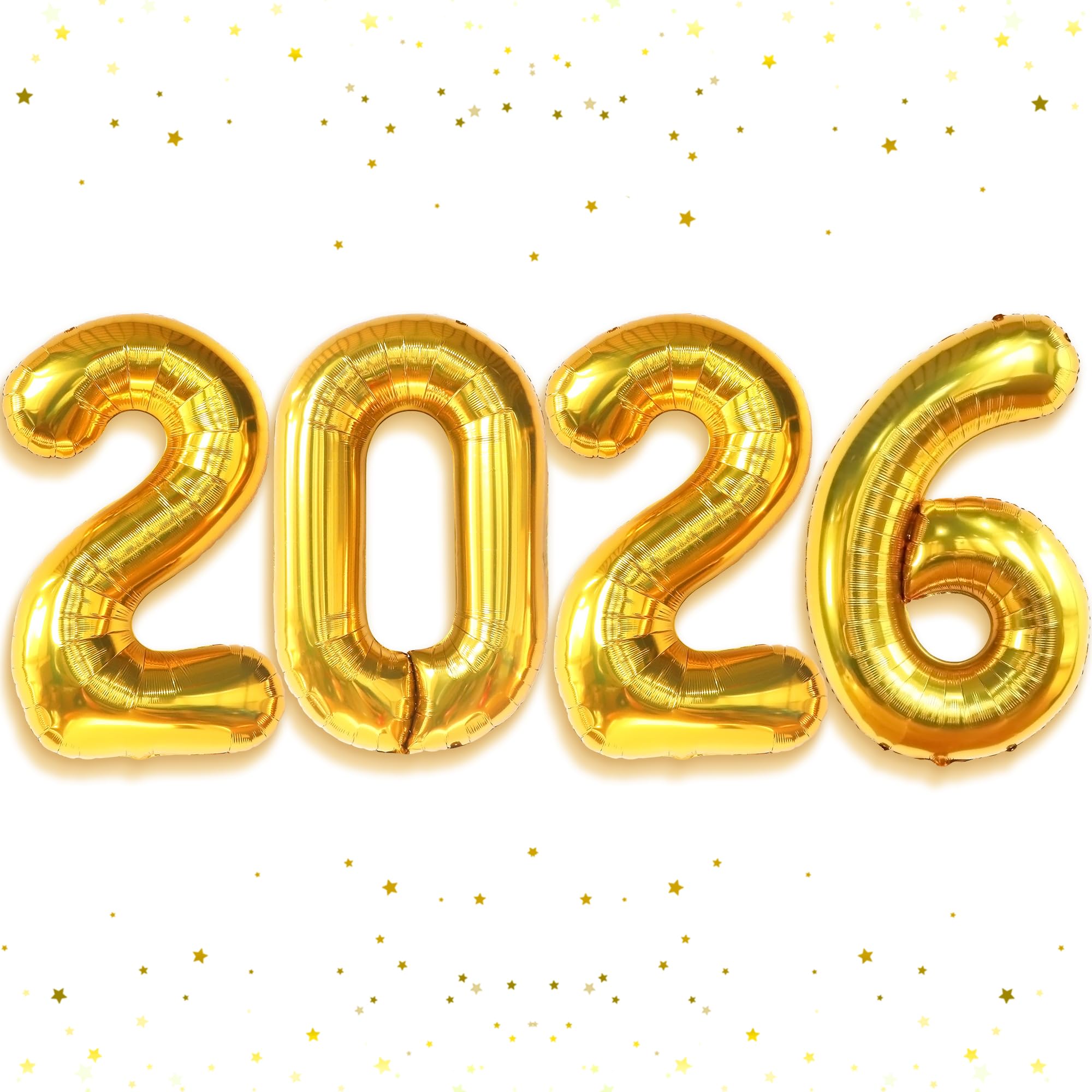 Katchon, Giant Gold 2026 Balloons - 42Inch | New Year Balloons | 2026 Balloon Numbers | Gold Balloon for New Years Decorations 2026 | NYE Decorations