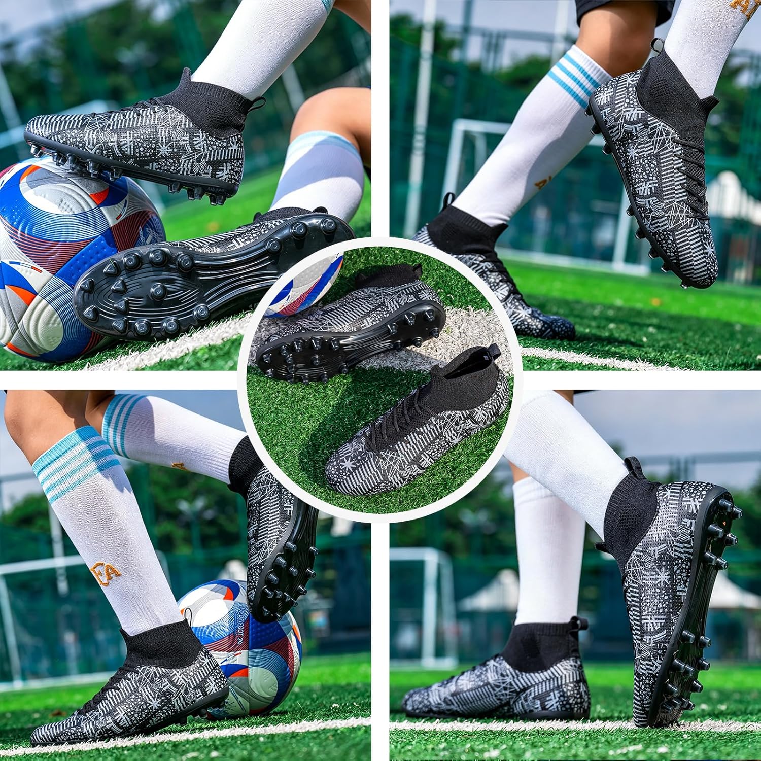 Boys Soccer Cleats Kids Soccer Shoes Girls Football Shoes