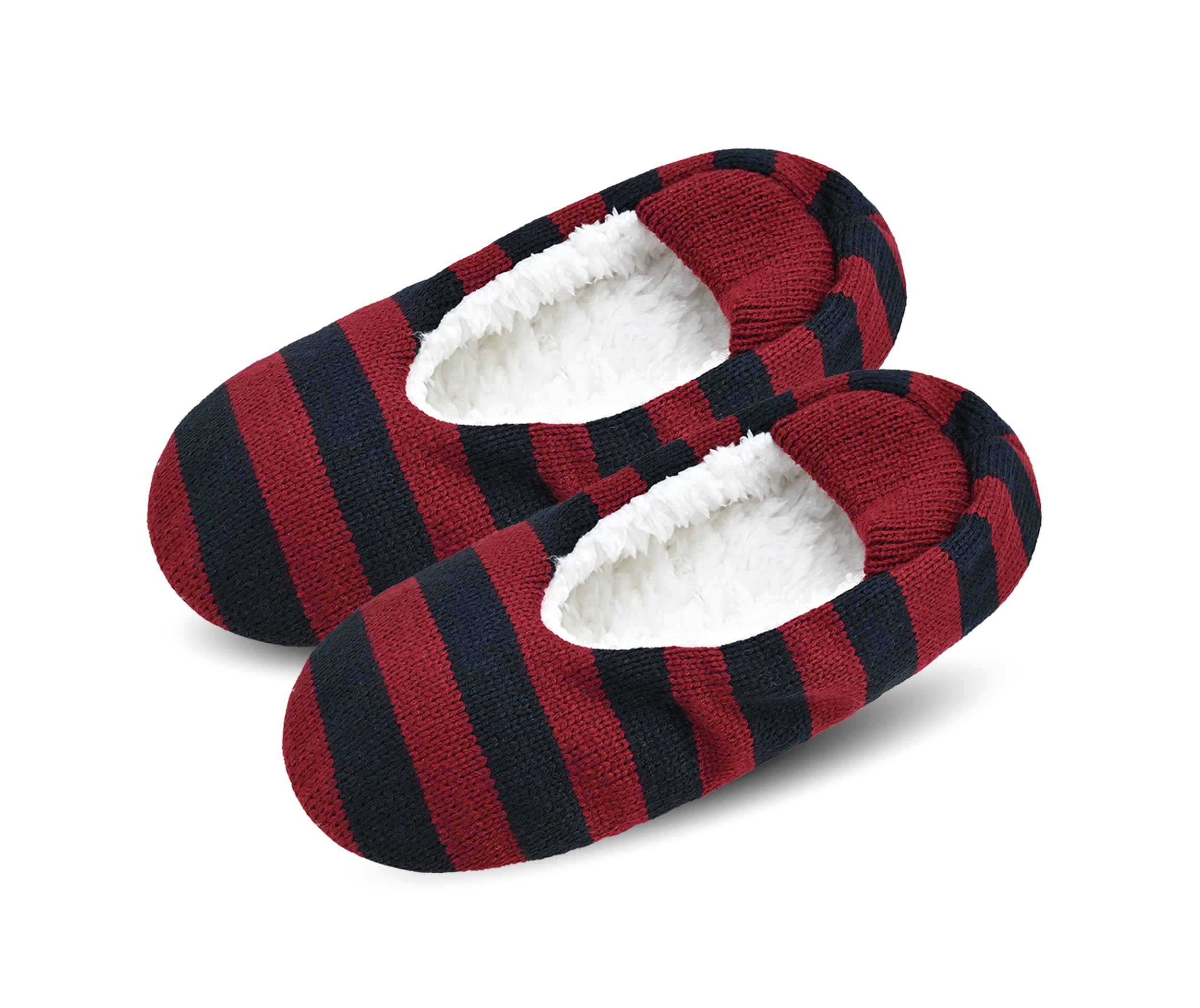 Men Fuzzy Slipper Socks Non-Slip Grippers Soft Sole House Slippers