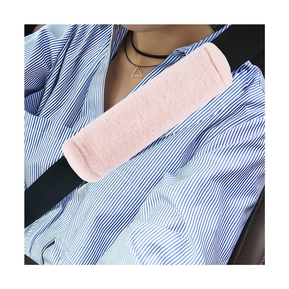 Mandark 1 par de fundas para cinturón de seguridad de automóvil, almohadillas suaves y mullidas para cinturón de seguridad para un