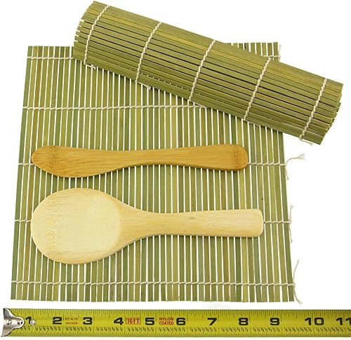 Miniatura 2 de JapanBargain Bamboo Sushi Mat Roller Sushi Rolling Making Kit Arroz Pala de Mantequilla Spreader VerdeVerde