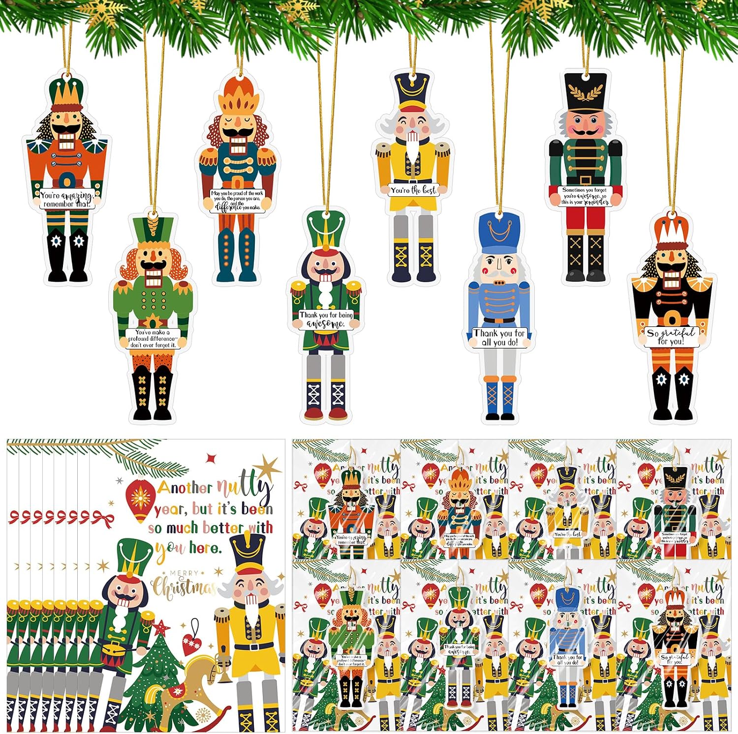 Set 24 adornos perfumados cascanueces Navidad