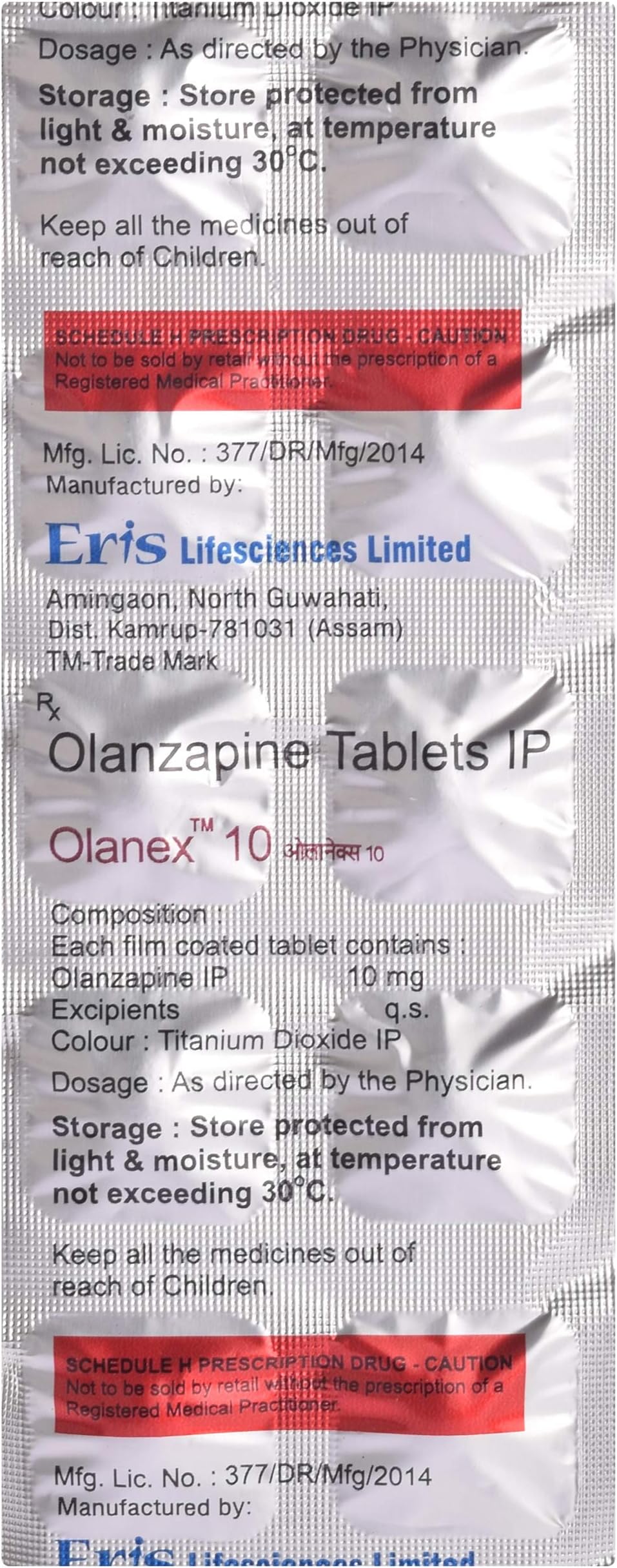 Olanex 10 - Strip of 10 Tablets