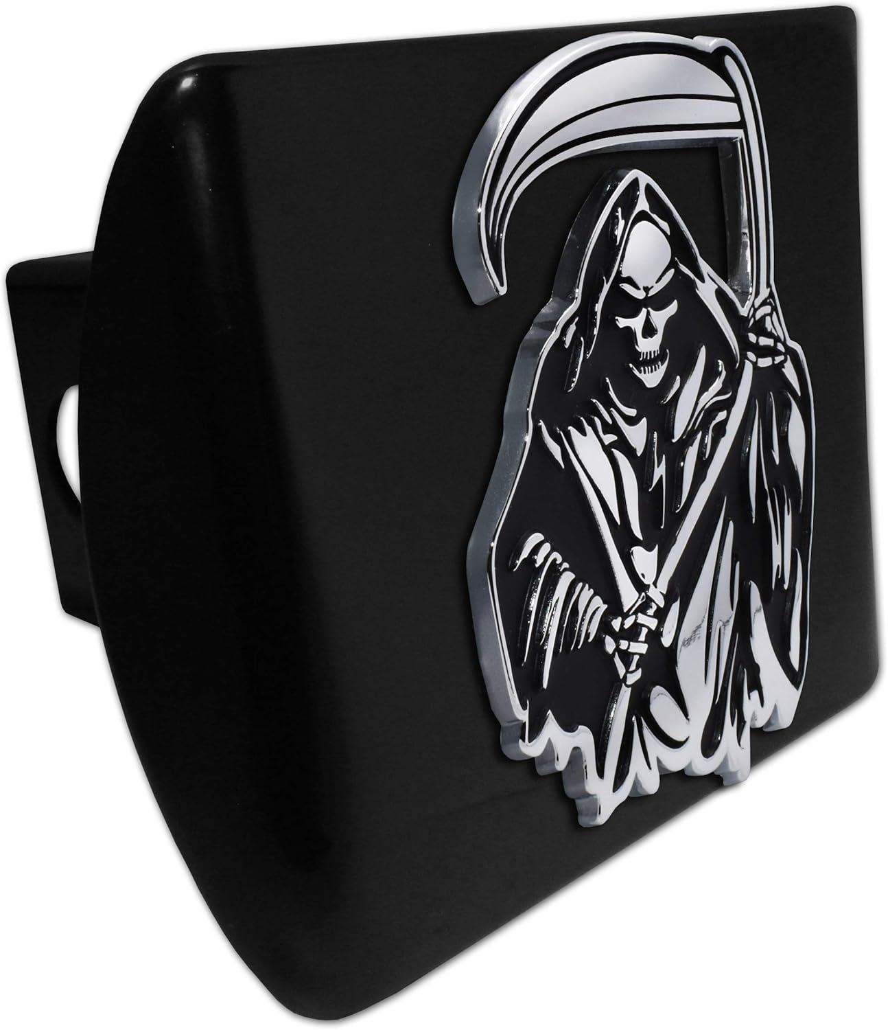 Elektroplate Metalhead Grim Reaper All Metal Red Hitch Cover for Trucks and SUVs | Fits Standard 2" Trailer Hitch Receivers | Premium Weatherproof