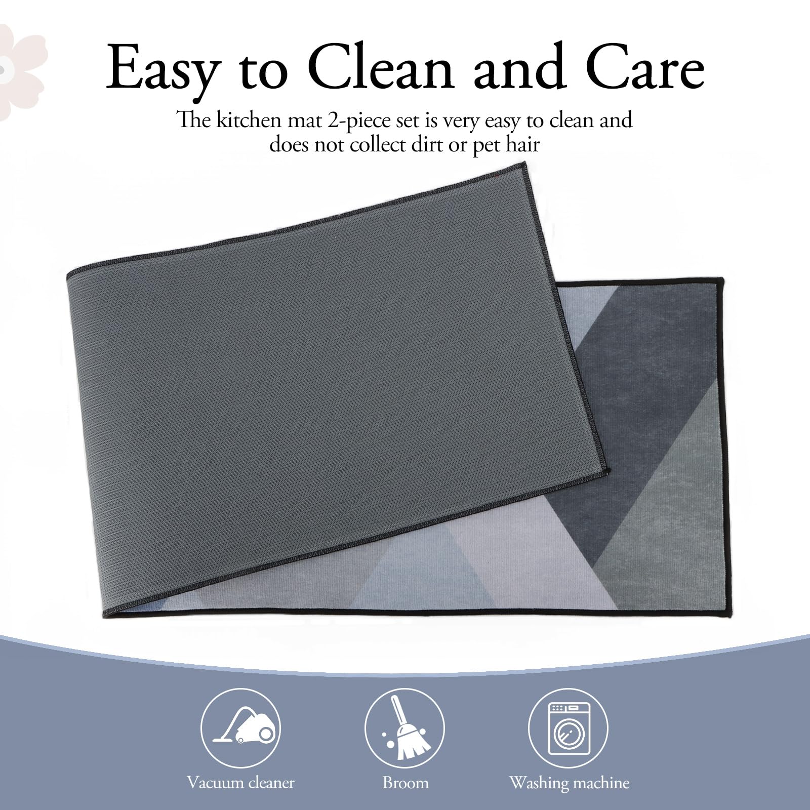 Tappetini Da Cucina Antiscivolo 2 Pezzi - Impermeabili E Lavabili Per Pavimenti - Foto 5