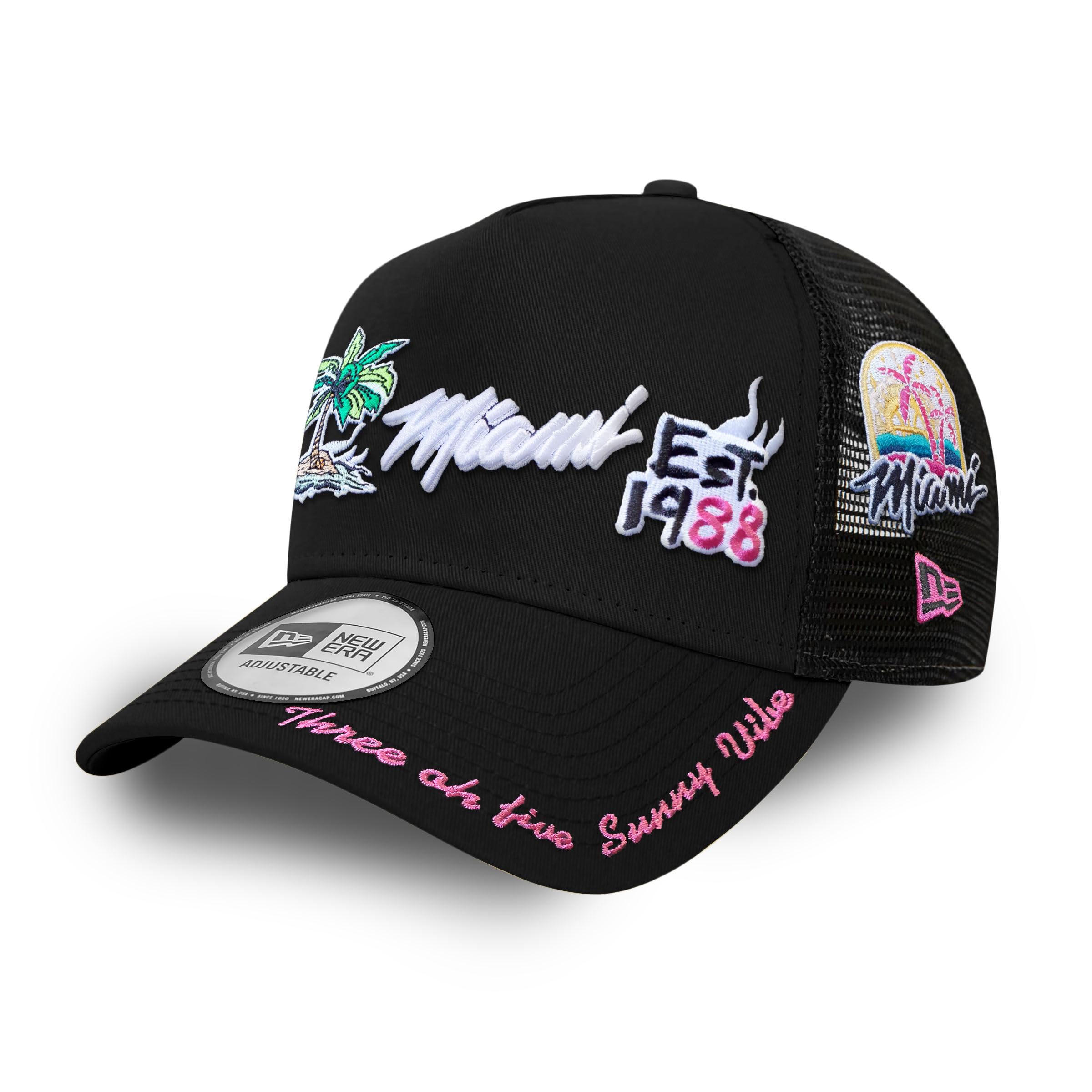 New Era Miami Heat Casquette NBA Ajustable Basketball Snapback Camionneur 9forty Casquette de Baseball