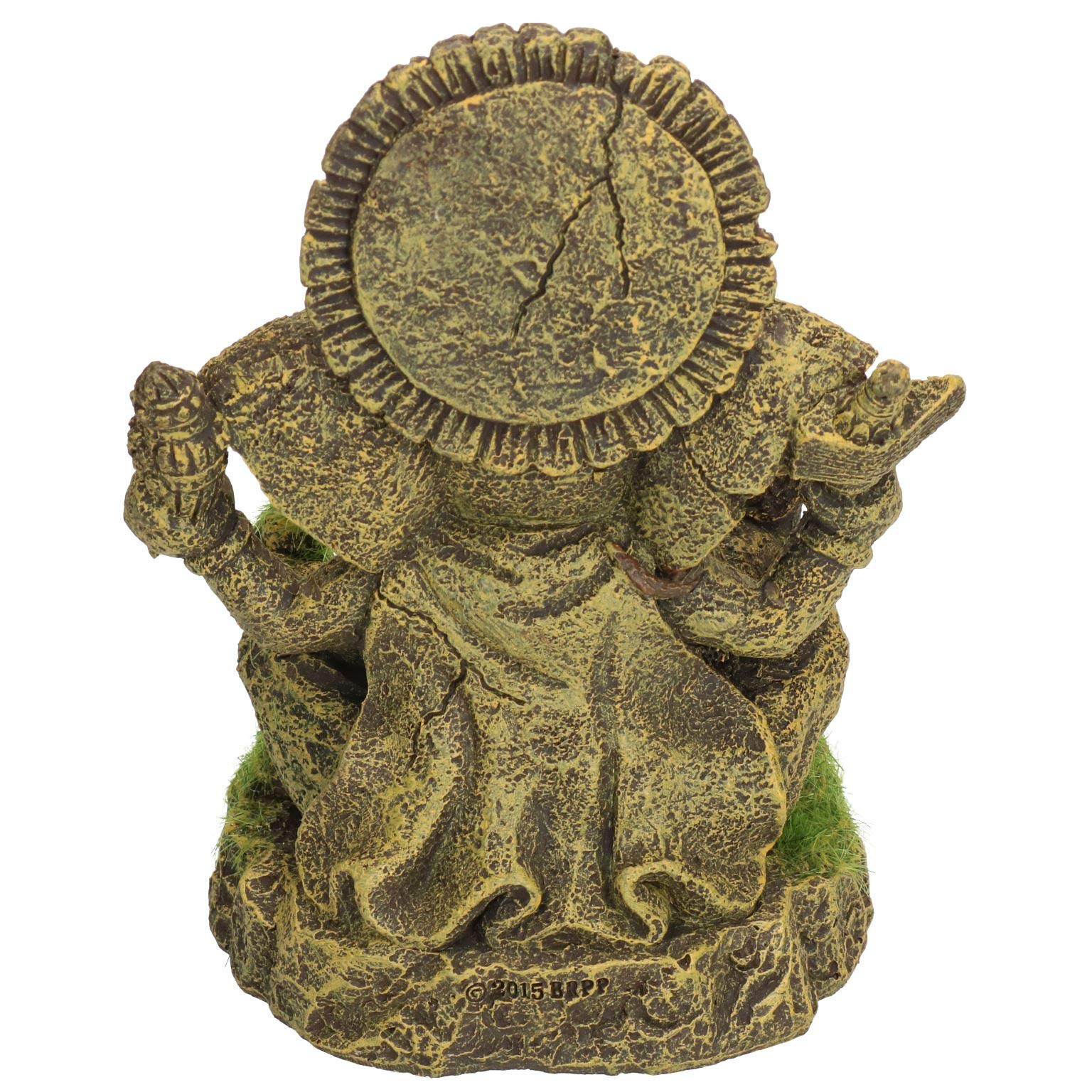 Rosewood Polyresin Moss Pokryta Posąg Ganesha Akwarium Ornament
