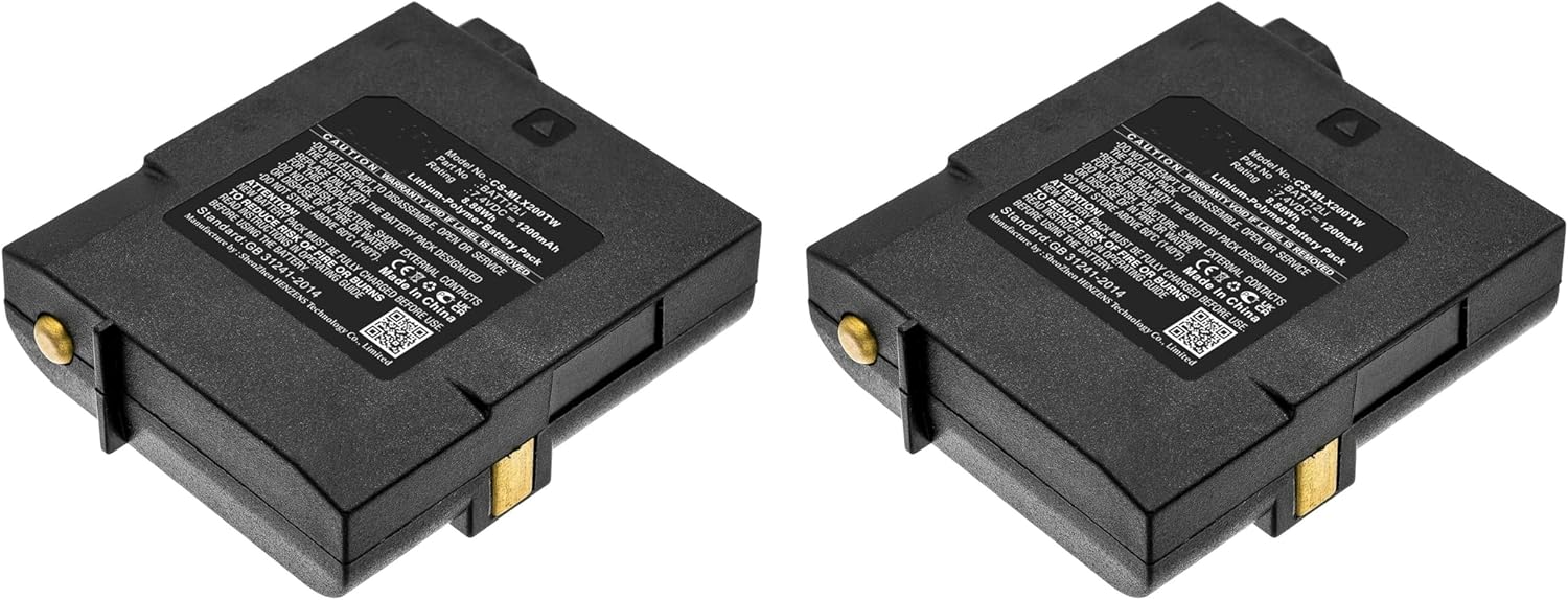 2 Pcs 1200mAh/7.4V Replacement Battery for Midland GXT2050 GXT2000 Pb-Pro G7 Pro BATT12Li