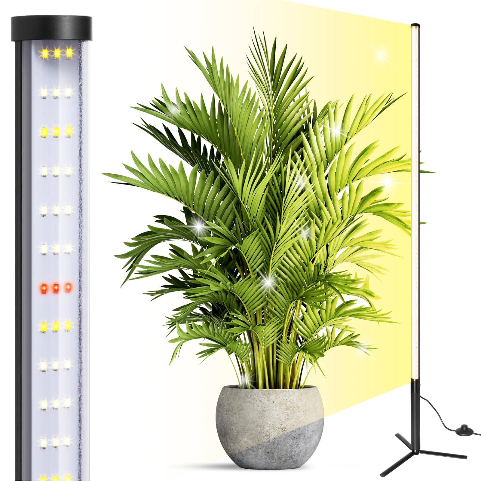 Floor Lamp Grow Light 36W Full Spectrum LED Floor Plant Light - 4ft ...