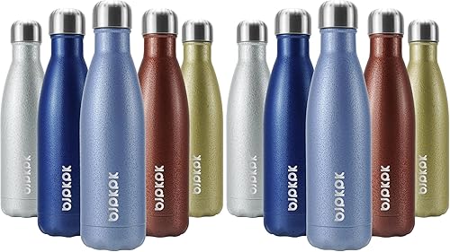 Miniatura 48 de BJPKPK Botella de agua aislada de 12 onzas pequeñas de acero inoxidable, reutilizable, de metal, térmica, mantiene el frío y el calor, color morado