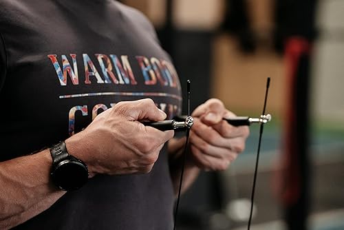 Miniatura 2 de WARM BODY COLD MIND Cuerda de saltar ajustable para hombres y mujeres, cuerda de saltar de velocidad, cuerda de saltar para levantamiento de pesas,