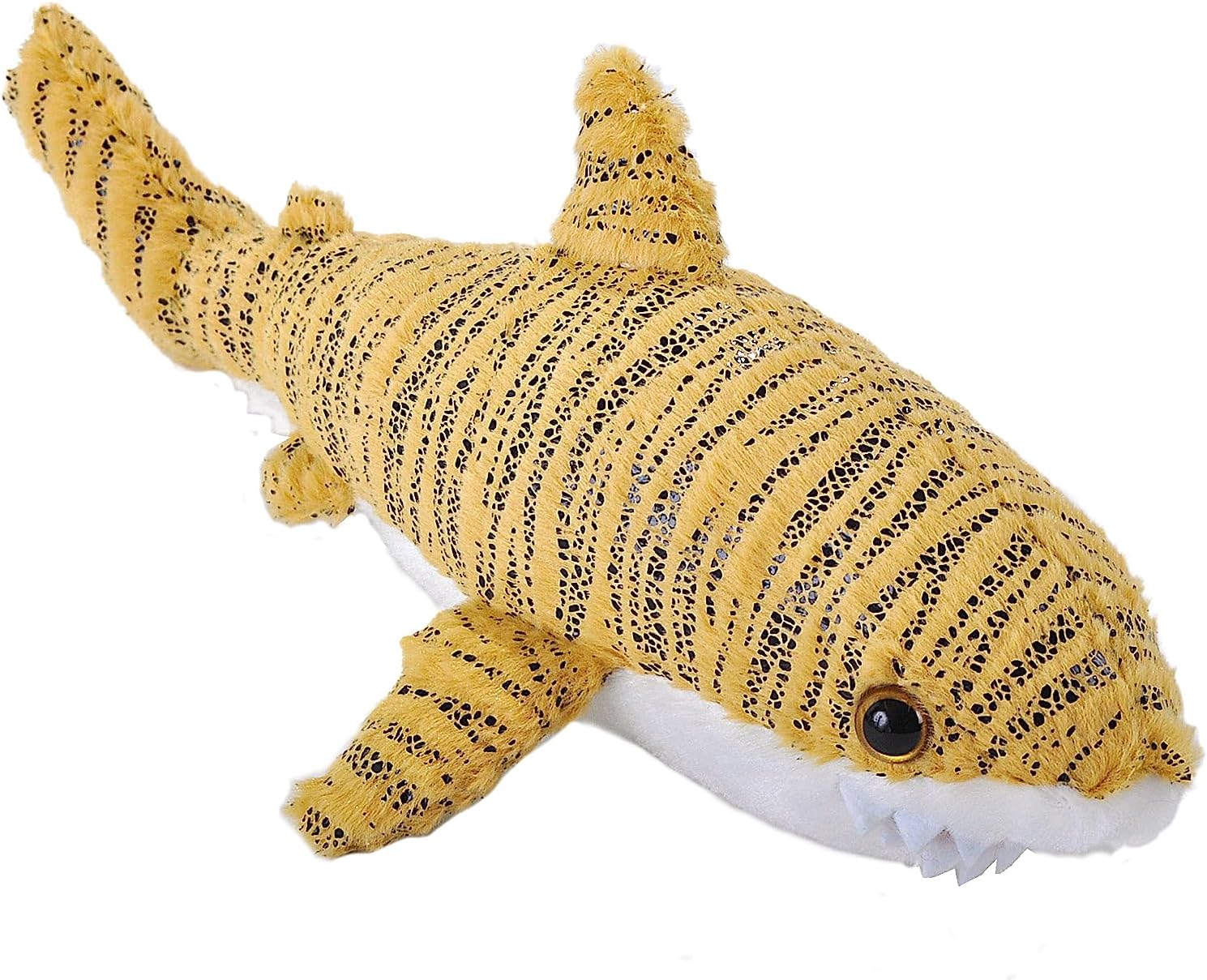 Wild Republic Tiger Shark, Foilkins, Stuffed Animal, 12 inches, Gift for Kids, Plush Toy, Fill is Spun Recycled Water Bottles