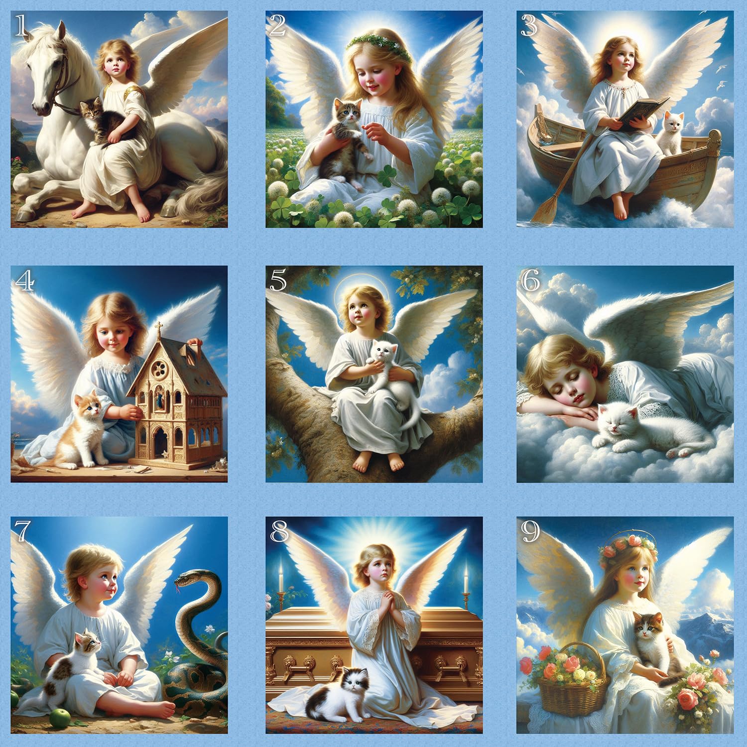 Amazon.co.jp: musemuse Angels and Kittens Lenormand ルノルマン