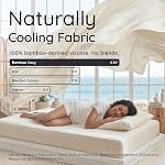 Bambaw 100% Viscose Derived from Bamboo Sheets Queen Size Set – 4pcs Cooling Sheets for Hot Sleepers, Soft Deep Pocket Queen Sheet Set Fits Up to 16'' with Elastic Corner Straps (Sand)