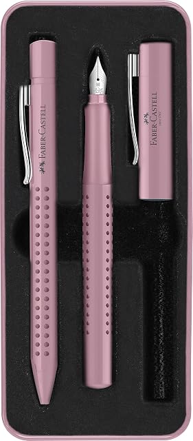 Faber-Castell Grip 2010 201528 Zestaw Przyrządów Piśmienniczych, Różowy/Srebrny', 17.6 x 8.2 x 2.8 cm; 146 g