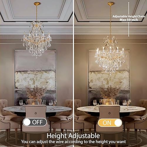 Miniatura 4 de Moderno portavelas de acero inoxidable con 3 luces K9 de cristal de lujo con acabado cromado, lámpara de techo para sala de estar, comedor,